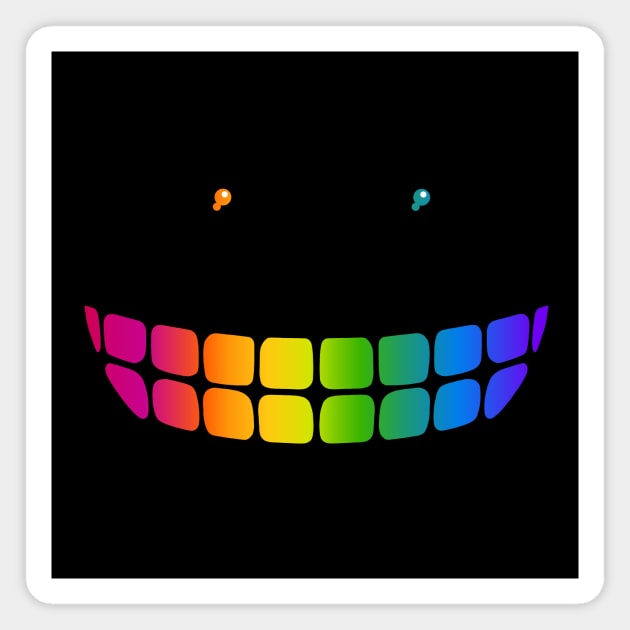 Floating Smile - in rainbow colors Magnet by RawSunArt